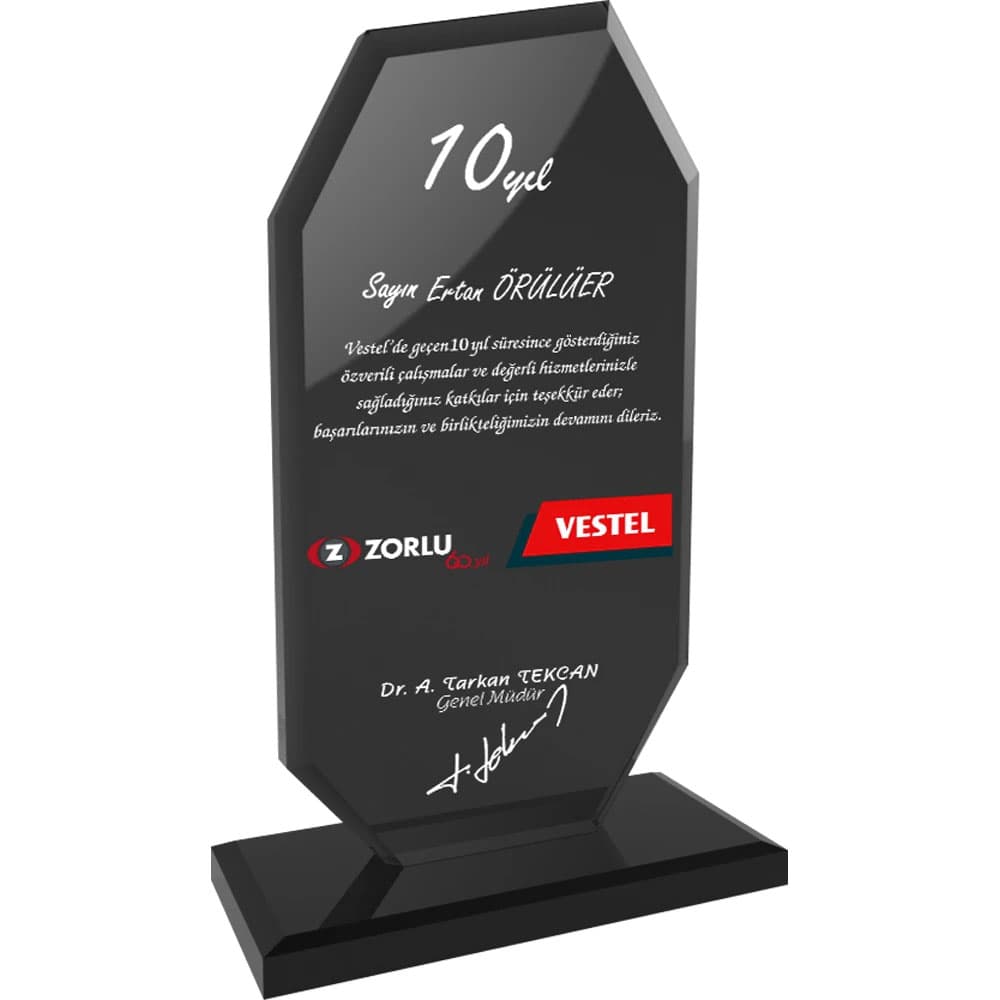 EKT-102-ŞF Crystal Plaque