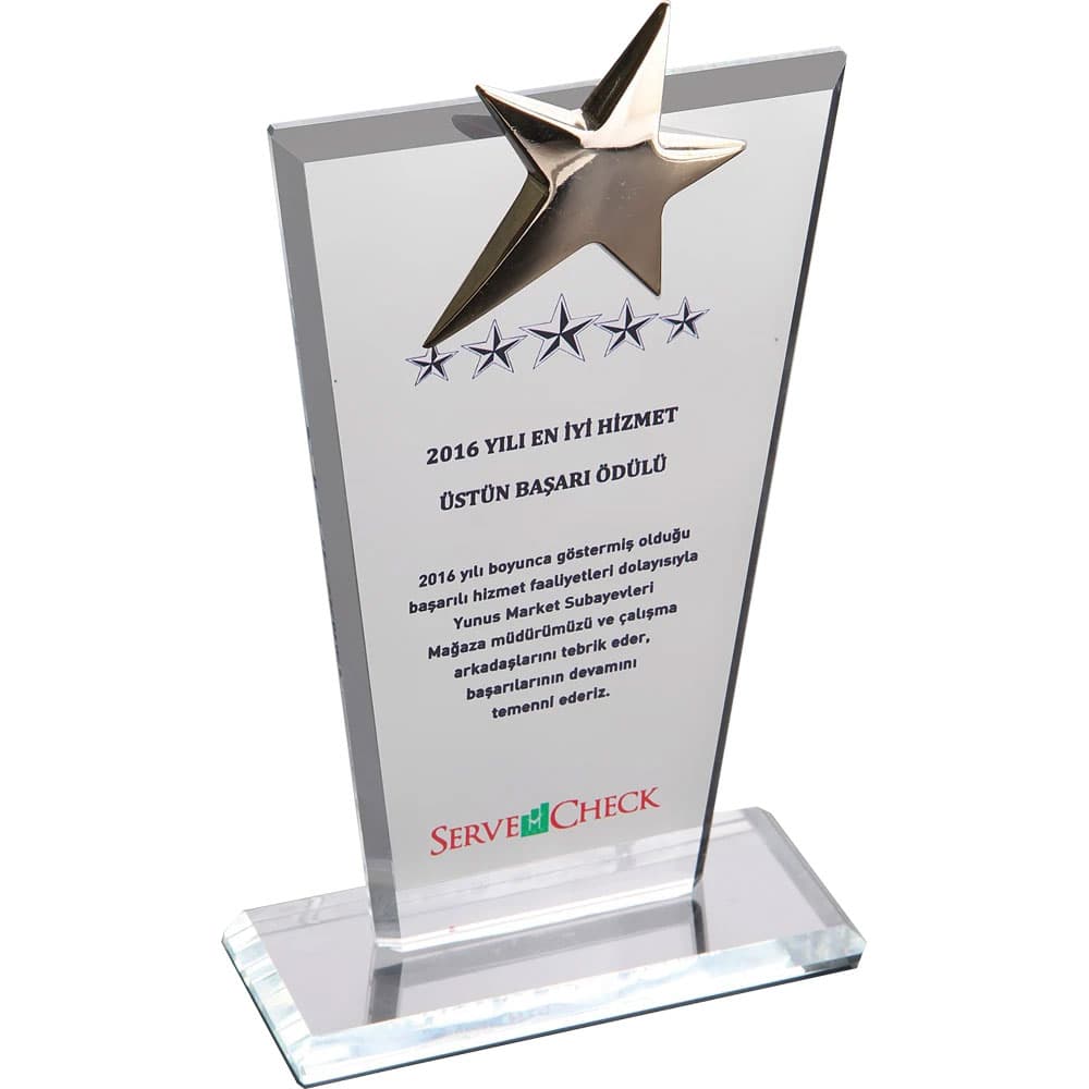 EKT-128-ŞF Crystal Plaque