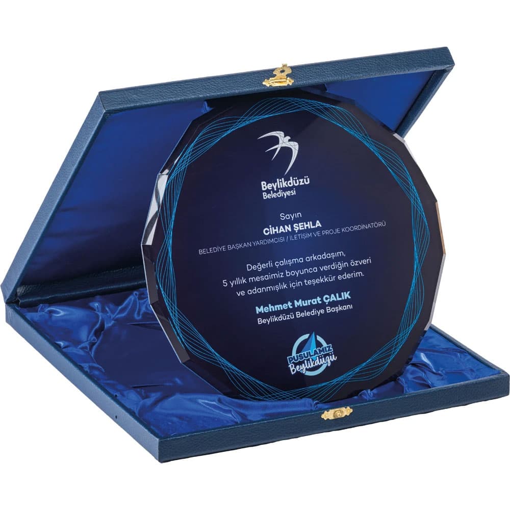 EKT-440 Boxed Crystal Plaque