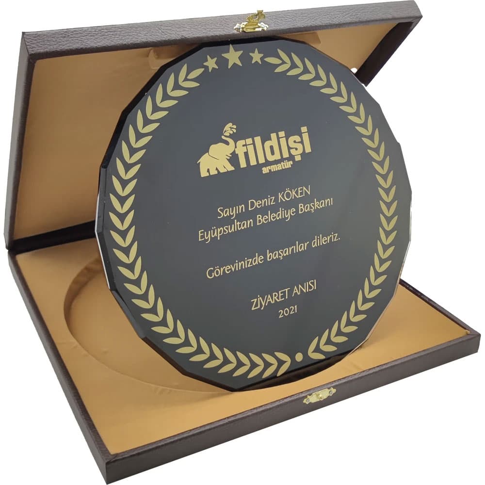 EKT-500 Boxed Crystal Plaque