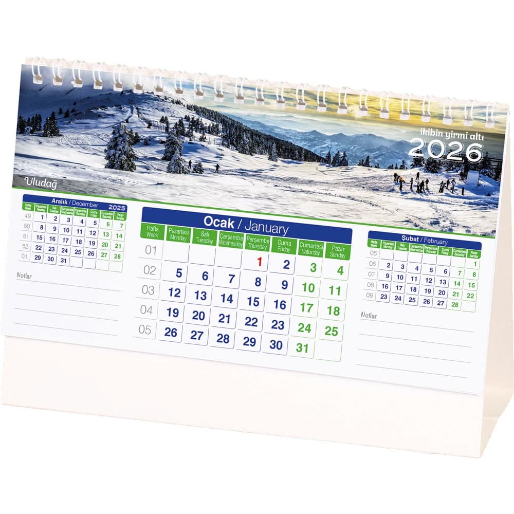 AMT-01-BR Landscape Desk Calendar