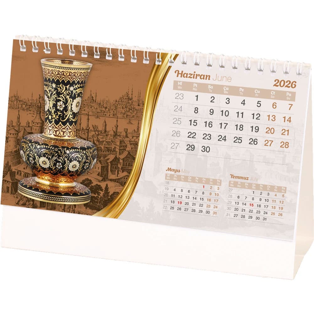 AMT-02-BT Ottoman Desk Calendar