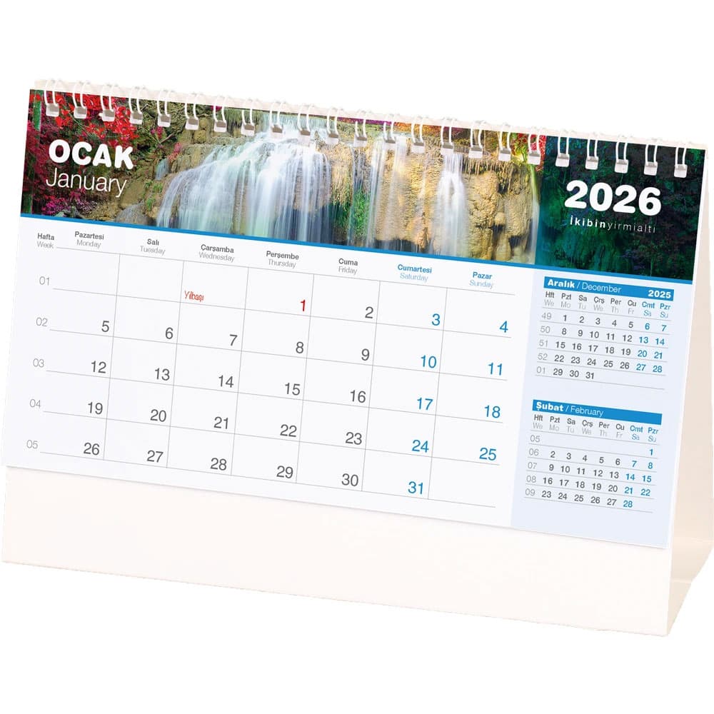 AMT-04-ABR Waterfall Desk Calendar