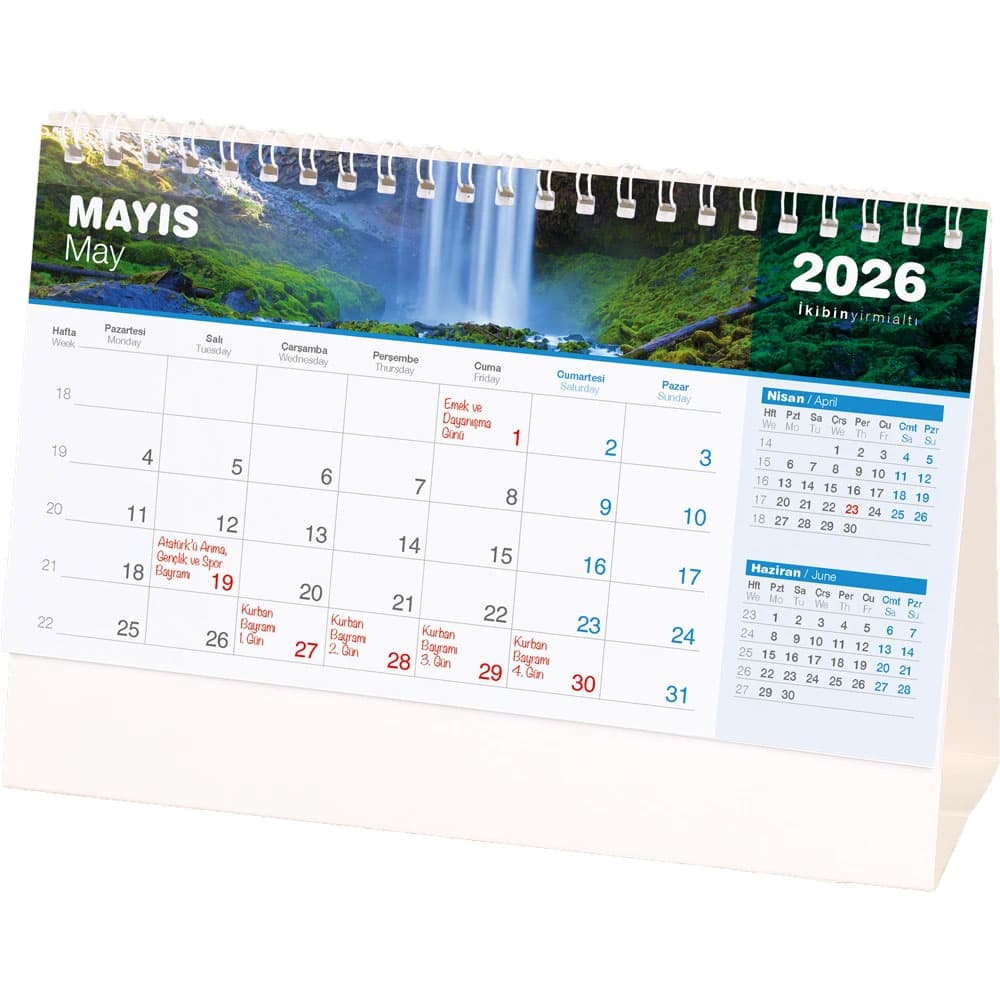 AMT-04-TB Waterfall Desk Calendar