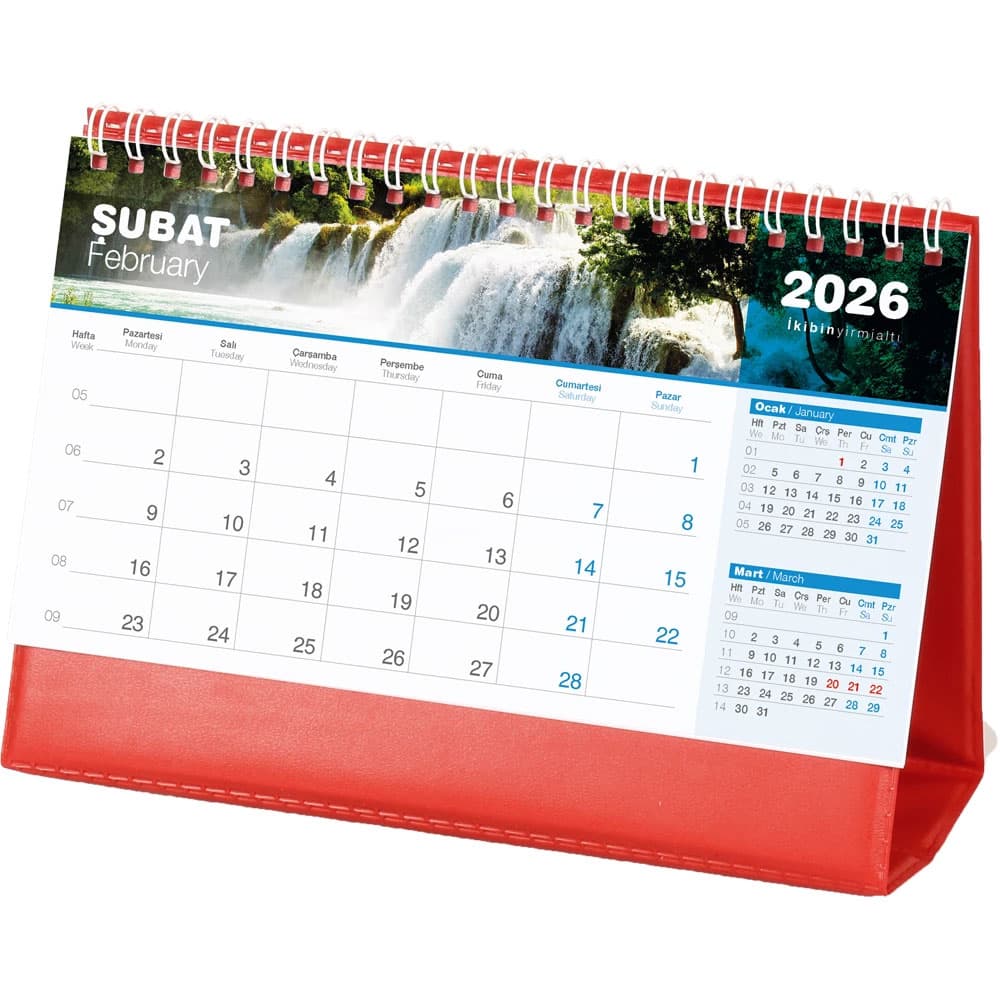 AMT-04-BK Waterfall Desk Calendar