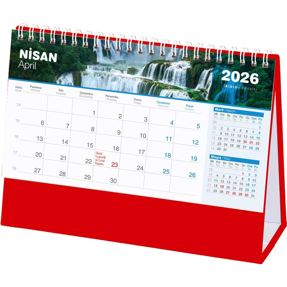 AMT-04-TK Waterfall Desk Calendar