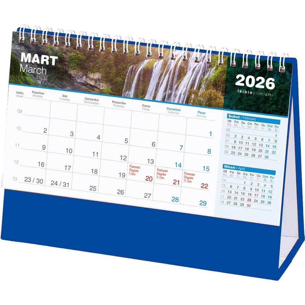 AMT-04-TL Waterfall Desk Calendar