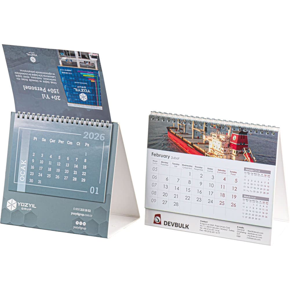AMT-07 Desk Calendar with Plastered Carrier