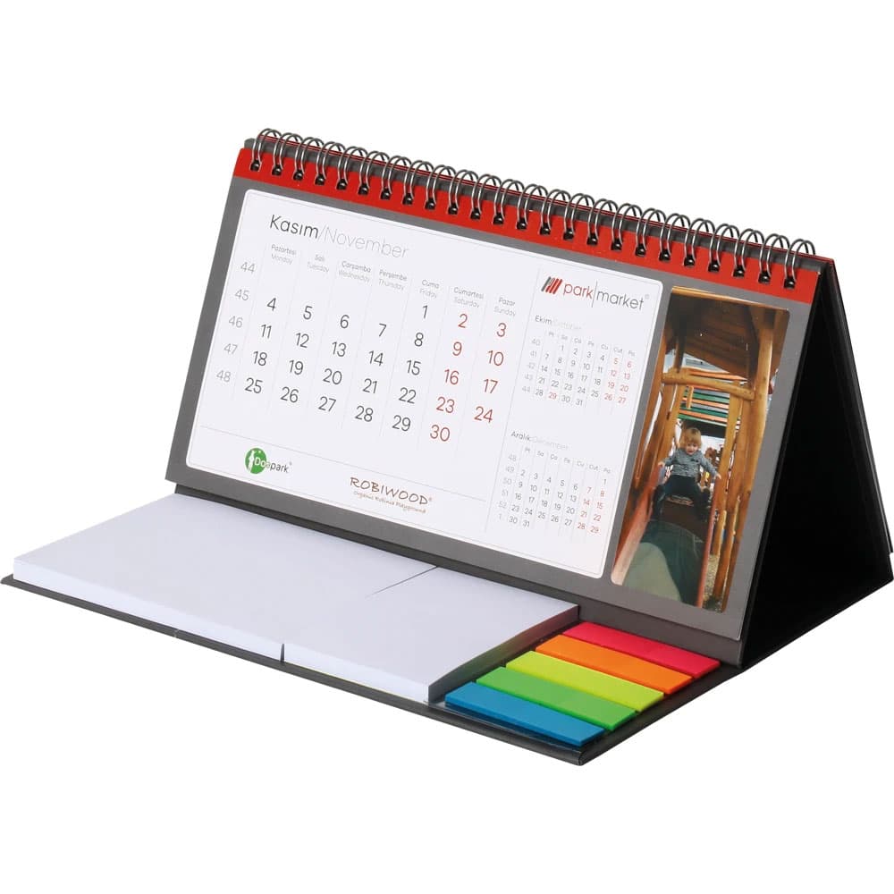AMT-09 Desk Calendar with Notepad