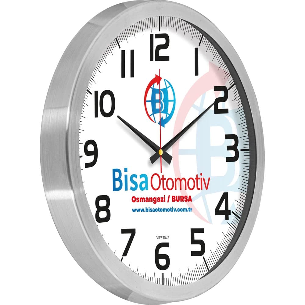 V30-970-B Aluminum Wall Clock